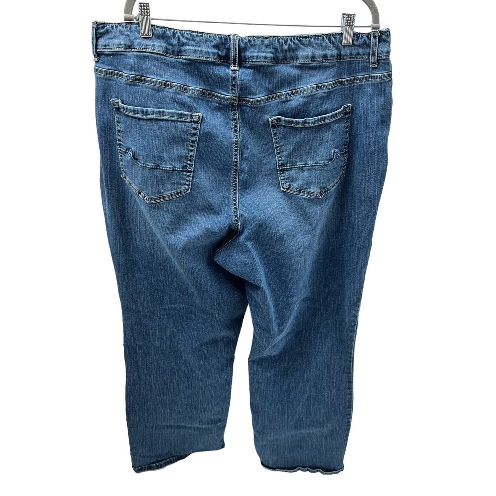 Maurices Boot Cut Denim Jeans Women's Size 24W Long Medium Wash Stretch Hi-Rise